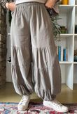 Basso Baby Cord Tiered Cuff Pant Earth